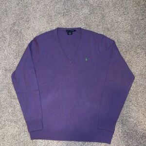 Ralph Lauren Deep Purple V-Neck Sweater